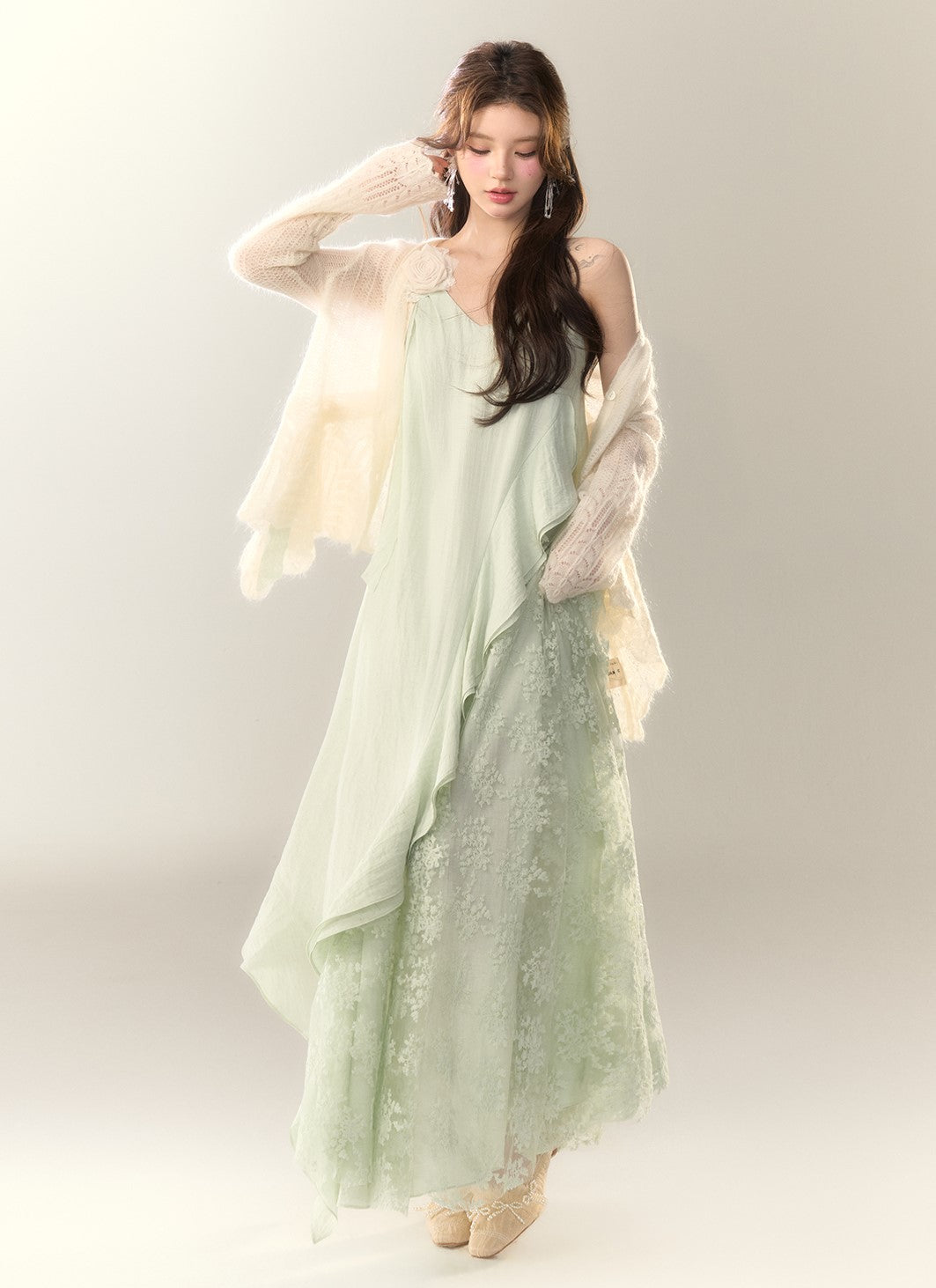 Seaside Lace Splicing Dress BBB0151