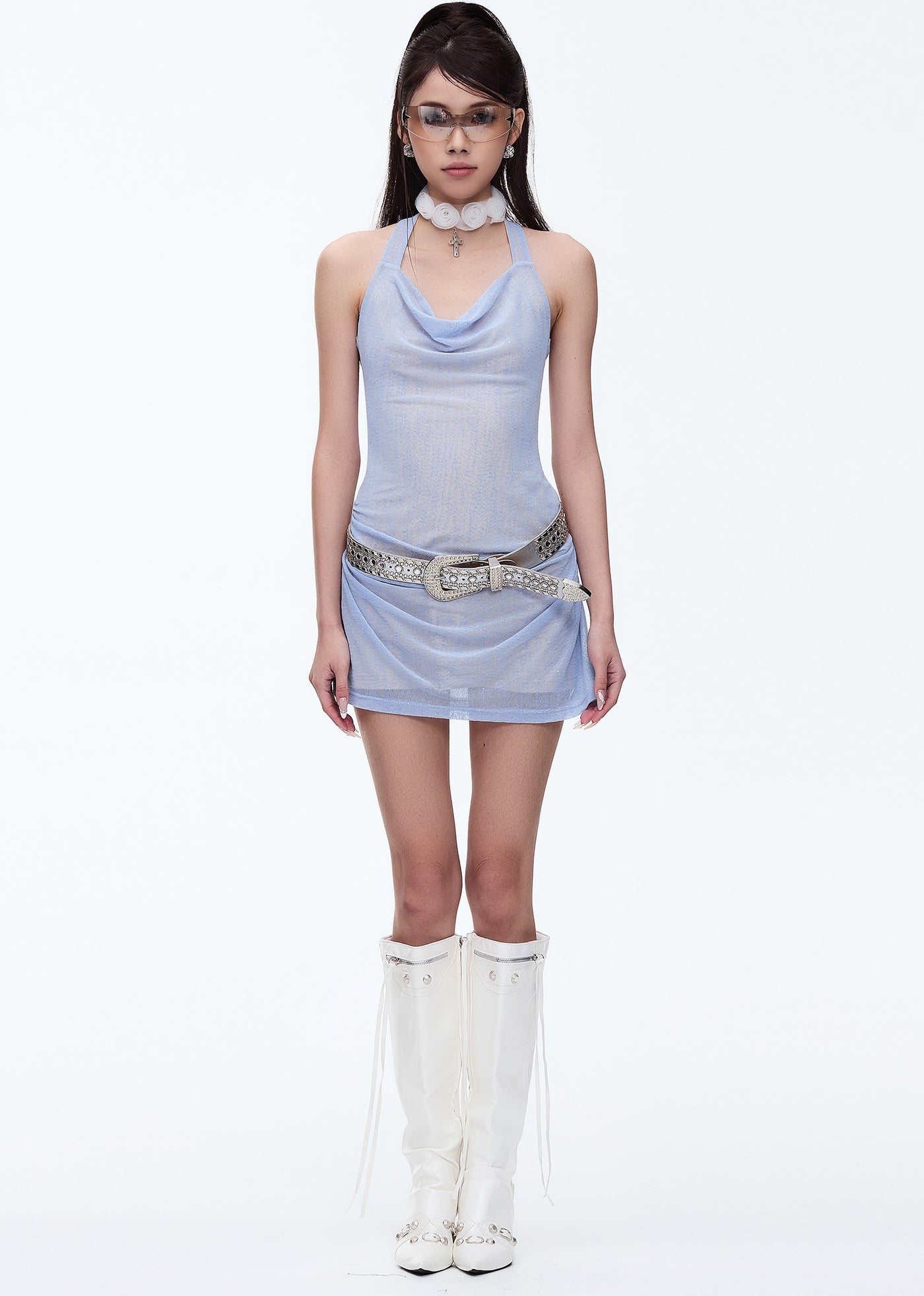 Halter Neck Backless Dress STA0031
