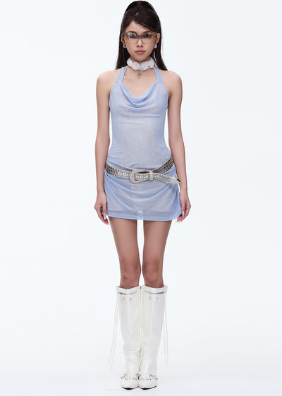 Halter Neck Backless Dress STA0031