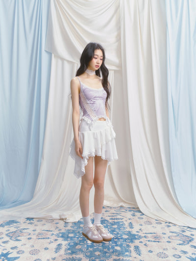 Butterfly Print Lace Camisole SAL0150