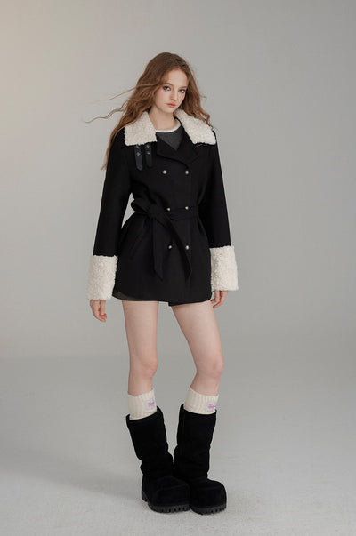 Belt Waist Mid-length Coat VIA0227