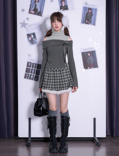 Romantic Plaid Short Skirt SAG0215