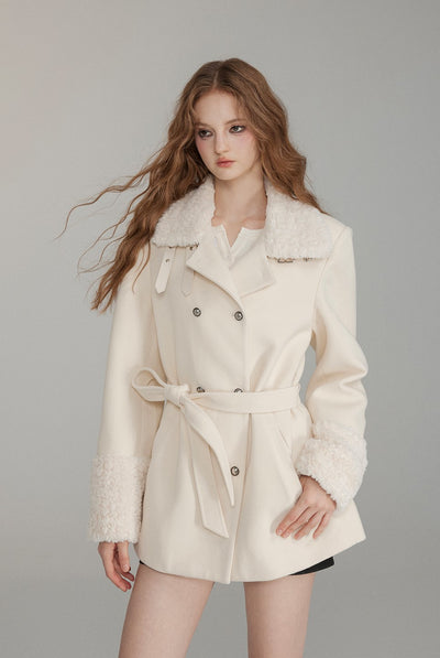 Belt Waist Mid-length Coat VIA0227