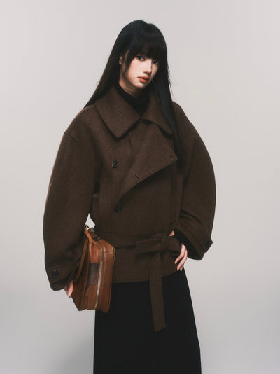 Lazy Silhouette Short Wool Coat LUL0114