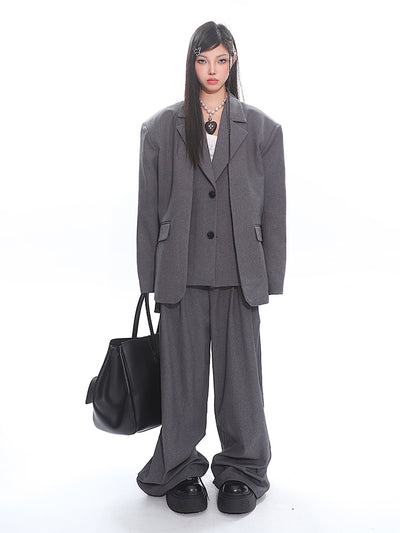 Fake Two-piece Classic Jacket/Pants UNC0234