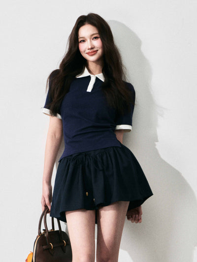 Drawstring Puffy Skirt LUL0130