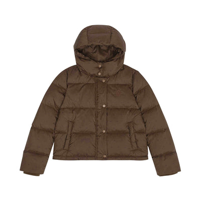 Small star pattern white duck down jacket NEC0108