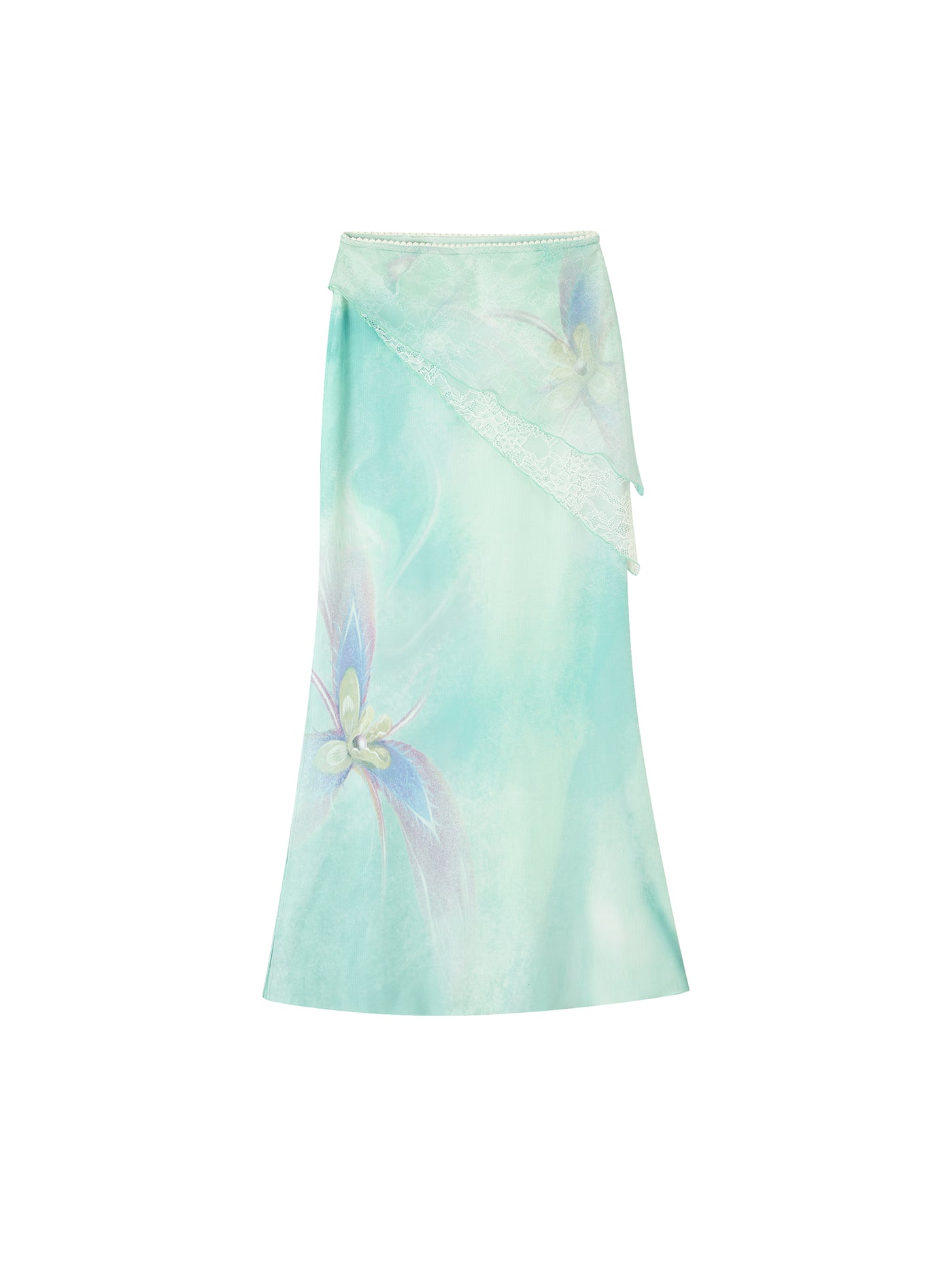 China Style Aurora Borealis Color See-through Sleeveless Top & Aurora Borealis Color Slim Skirt OFA0150