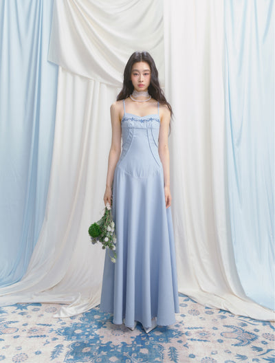 Embroidery Lace Suspender Dress SAL0148