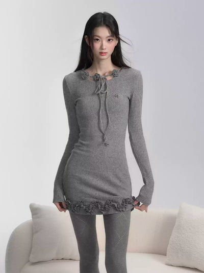 Venus Strap Knitted Slim Dress FRA0270