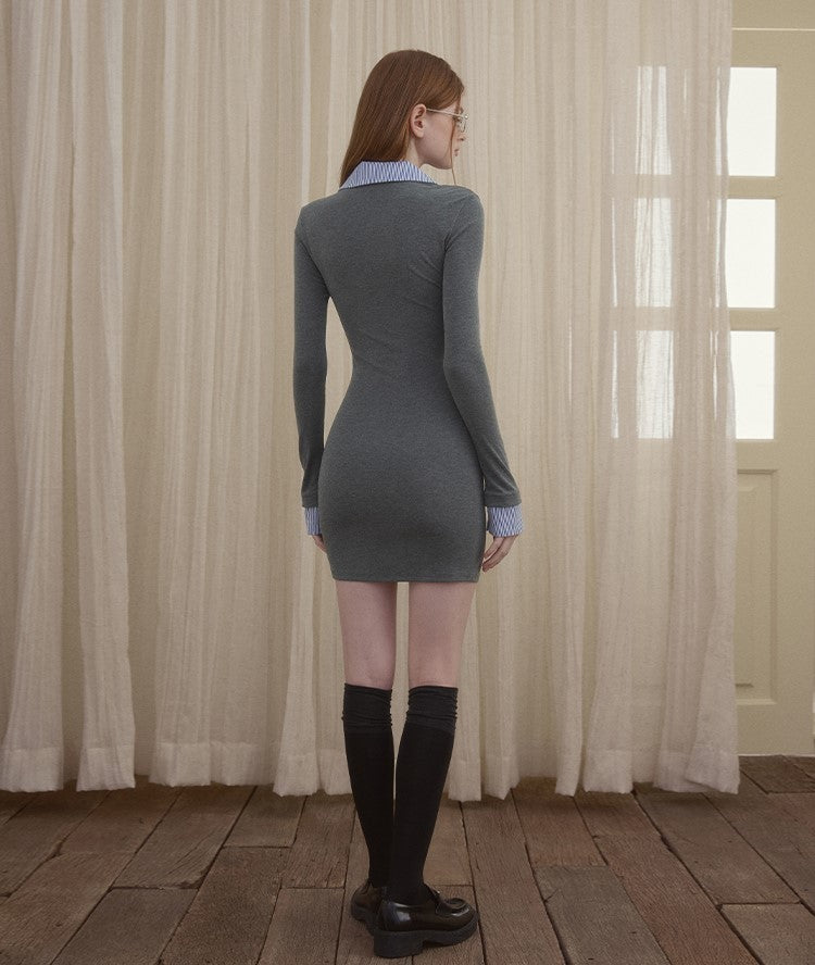 Tight-fitting Slim Knitted Dress WOO0161