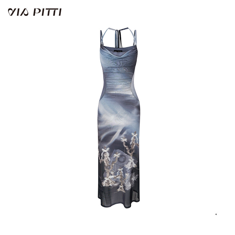 Prism Design Mesh Slim Cami Soul Dress VIA0080