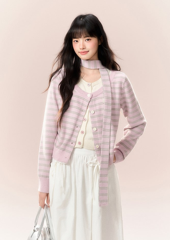 Casual Fake Two-piece Knitted Cardigan NTO0169