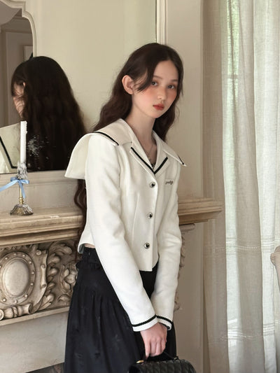 Sailor Button Jacket with Shaped Collar YOO0067