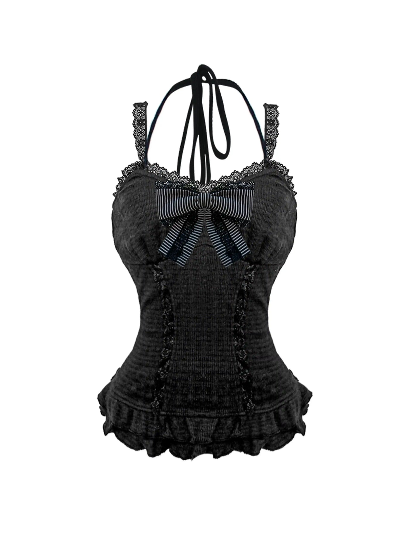 Black Kitten Jacket/Lace Camisole/Shorts SER0123