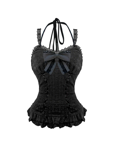 Black Kitten Jacket/Lace Camisole/Shorts SER0123