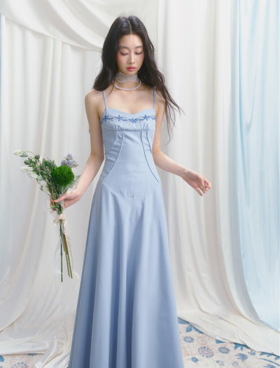 Embroidery Lace Suspender Dress SAL0148