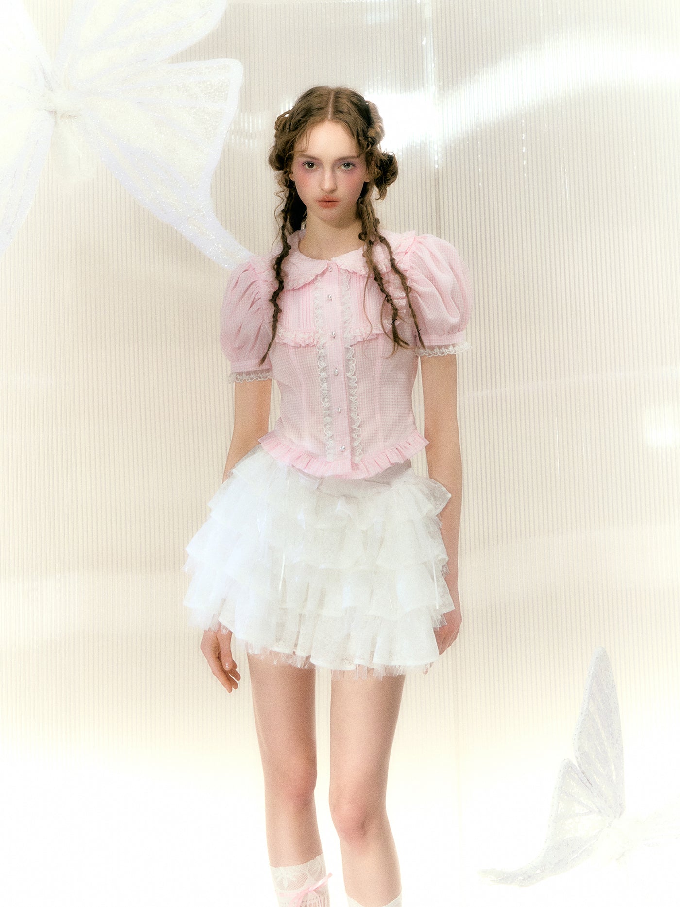 Flower Lace Girly Frill Mini Skirt NAR0020