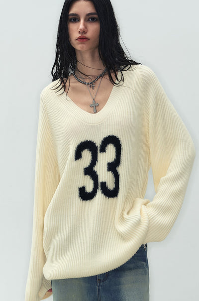 Lazy Style Drop Shoulder Wide Collar Knitted Sweater WES0191