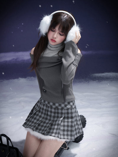 Romantic Plaid Short Skirt SAG0215