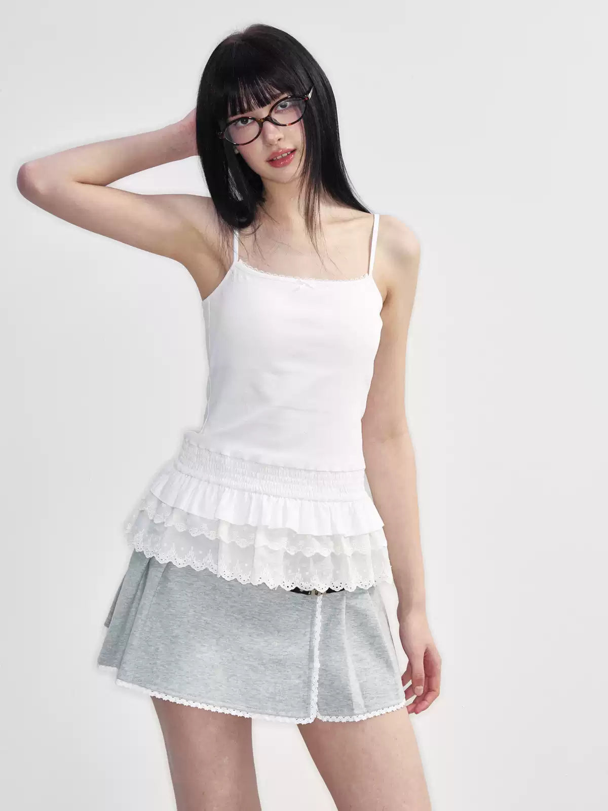 Lace Edge Bow Decoration Camisole NS70004