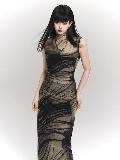Chic Design Sleeveless Slim Dress LAD0083