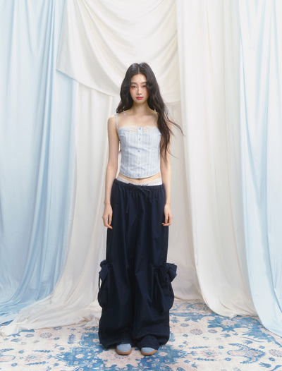 Loose Pocket Wide Leg Pants SAL0137