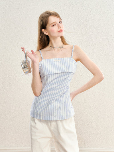 Stone Stitch Stripe Camisole Top SPE0059