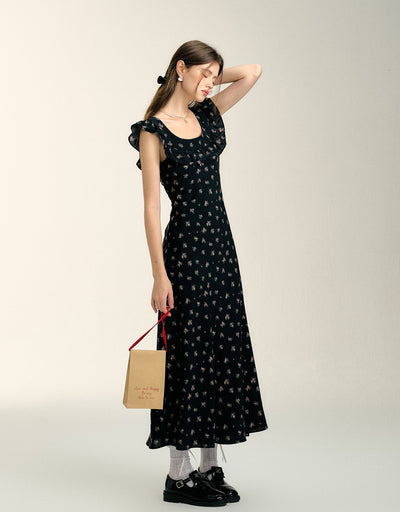 Pure Desire Lace-up Floral Dress SOM0094