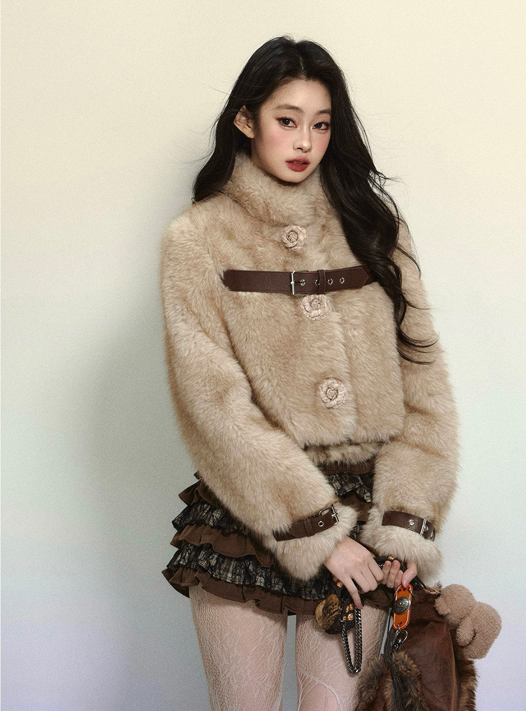 Environmentally Friendly Fur Short Jacket DIA0312