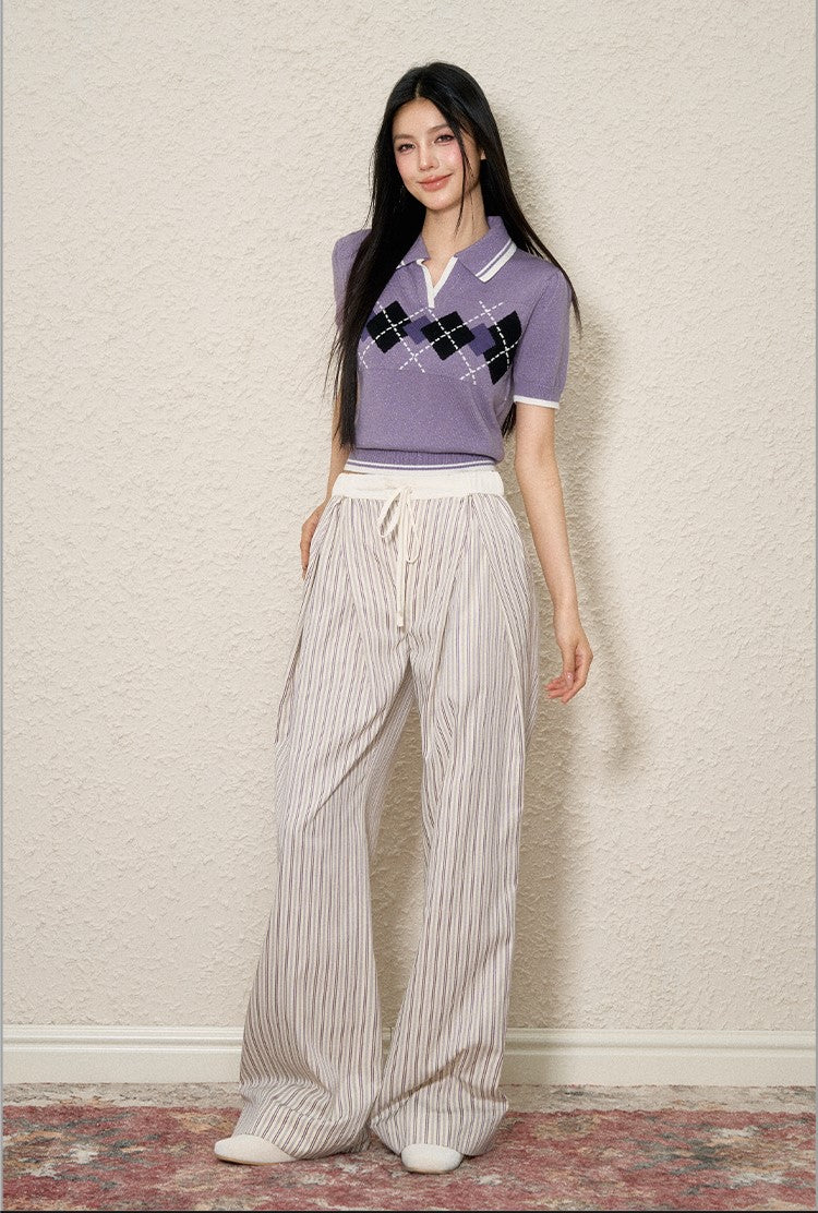 Diamond Polo Collar Sweater AGM0115