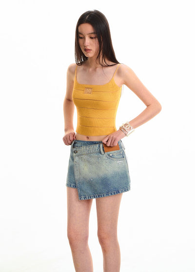 Beaded Striped Slim-fit Camisole NOT0286