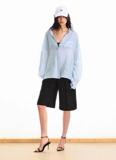 Natural Casual Loose Thin Shirt NOT0292