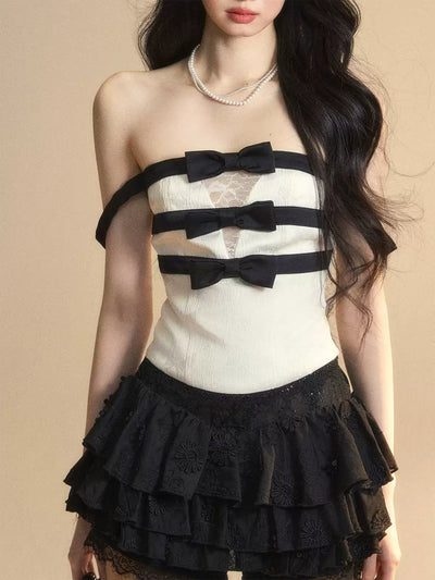 Doll One-shoulder Lace Top DIA0421