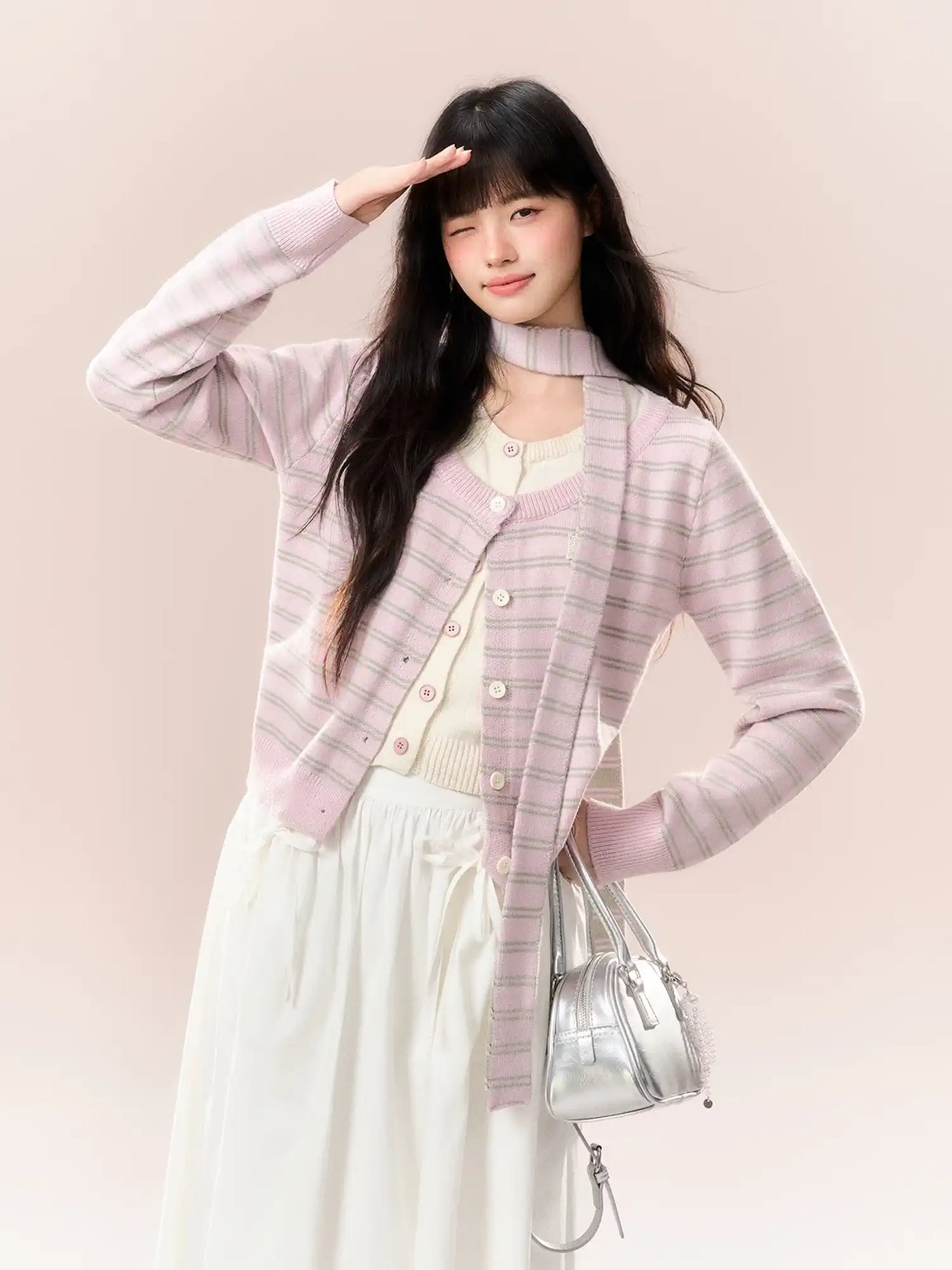 Casual Fake Two-piece Knitted Cardigan NTO0169