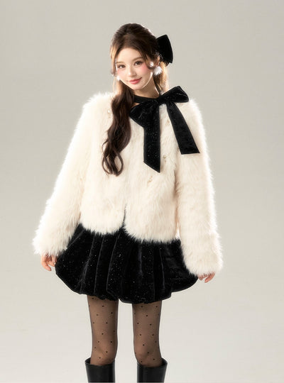 High-end Knitted Bow Dress BBB0123