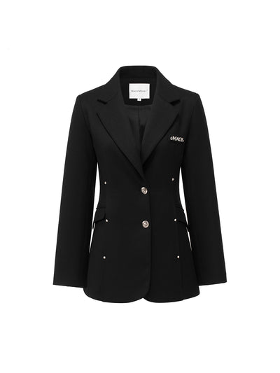 Waist Slim Mid Length Suit Jacket MAC0039