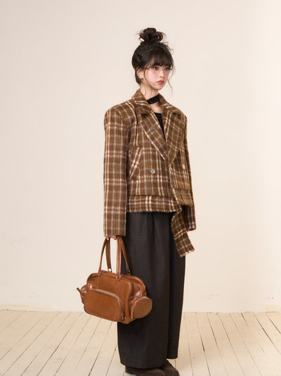 Plaid Tweed Jacket CHI0005