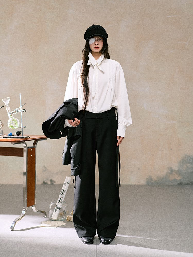 Retro Pleated Skirt/Straight Pants LAL0110