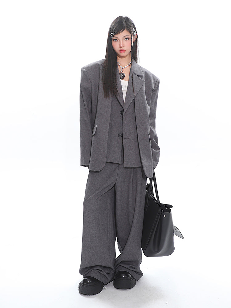 Fake Two-piece Classic Jacket/Pants UNC0234