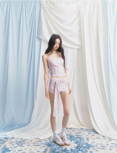 Pink Leopard Camisole/Shorts SAL0144