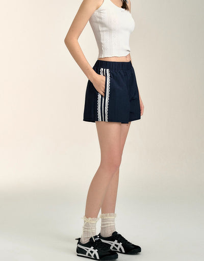 Lace Sports Ballet Style Shorts SOM0092