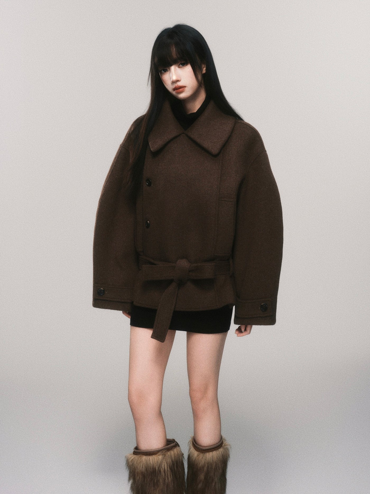 Lazy Silhouette Short Wool Coat LUL0114