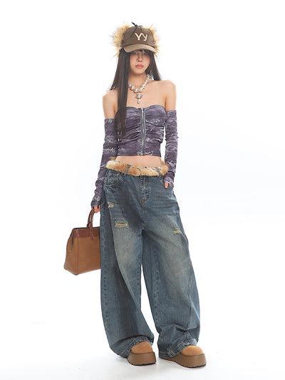 American Street Machete Wide-leg Jeans UNC0218