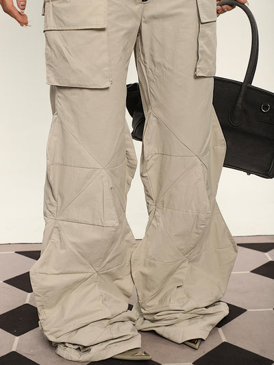 Special Shape Design Wide Leg Zipper Pants UNC0113