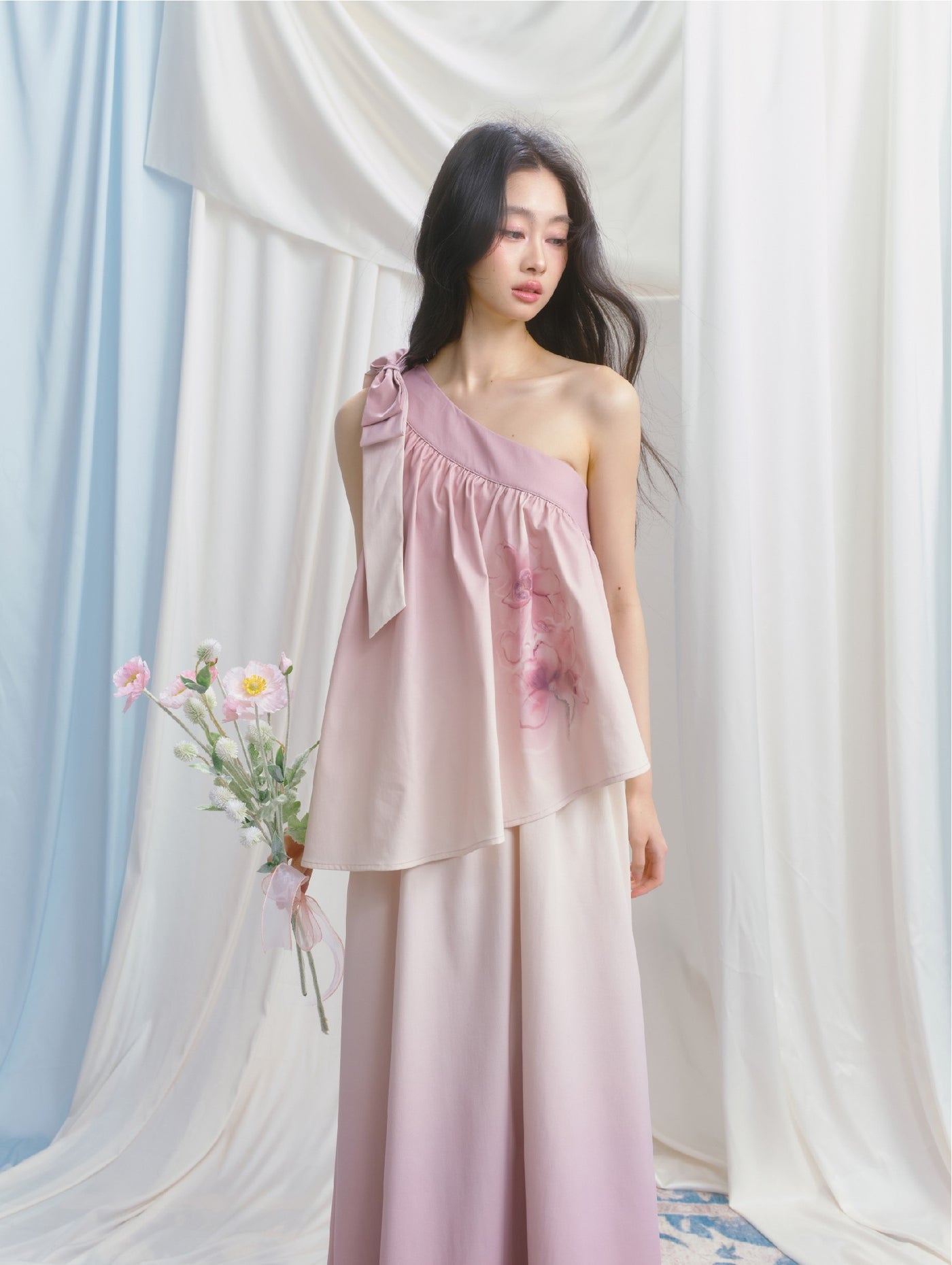 Camellia Gradient Niche Dress SAL0140
