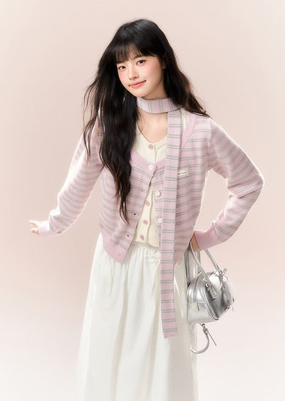 Casual Fake Two-piece Knitted Cardigan NTO0169