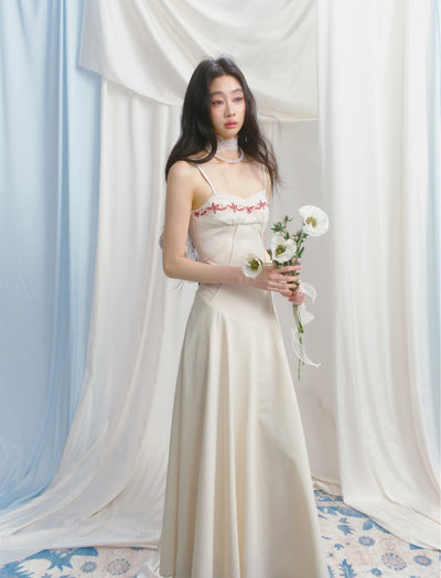 Embroidery Lace Suspender Dress SAL0148