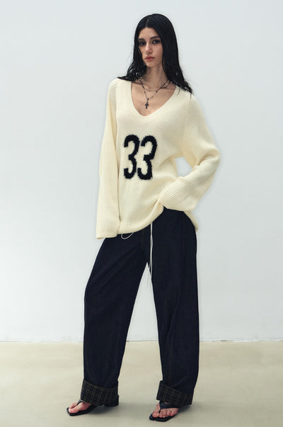 Lazy Style Drop Shoulder Wide Collar Knitted Sweater WES0191