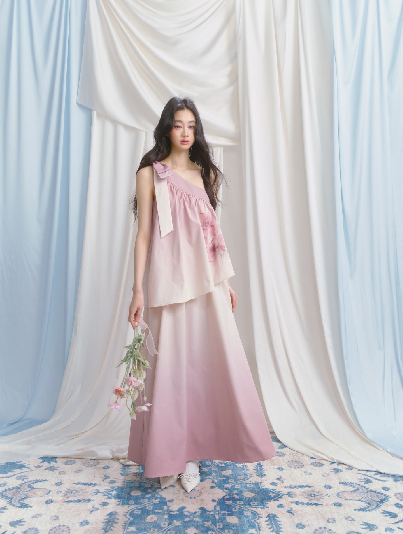 Camellia Gradient Niche Dress SAL0140
